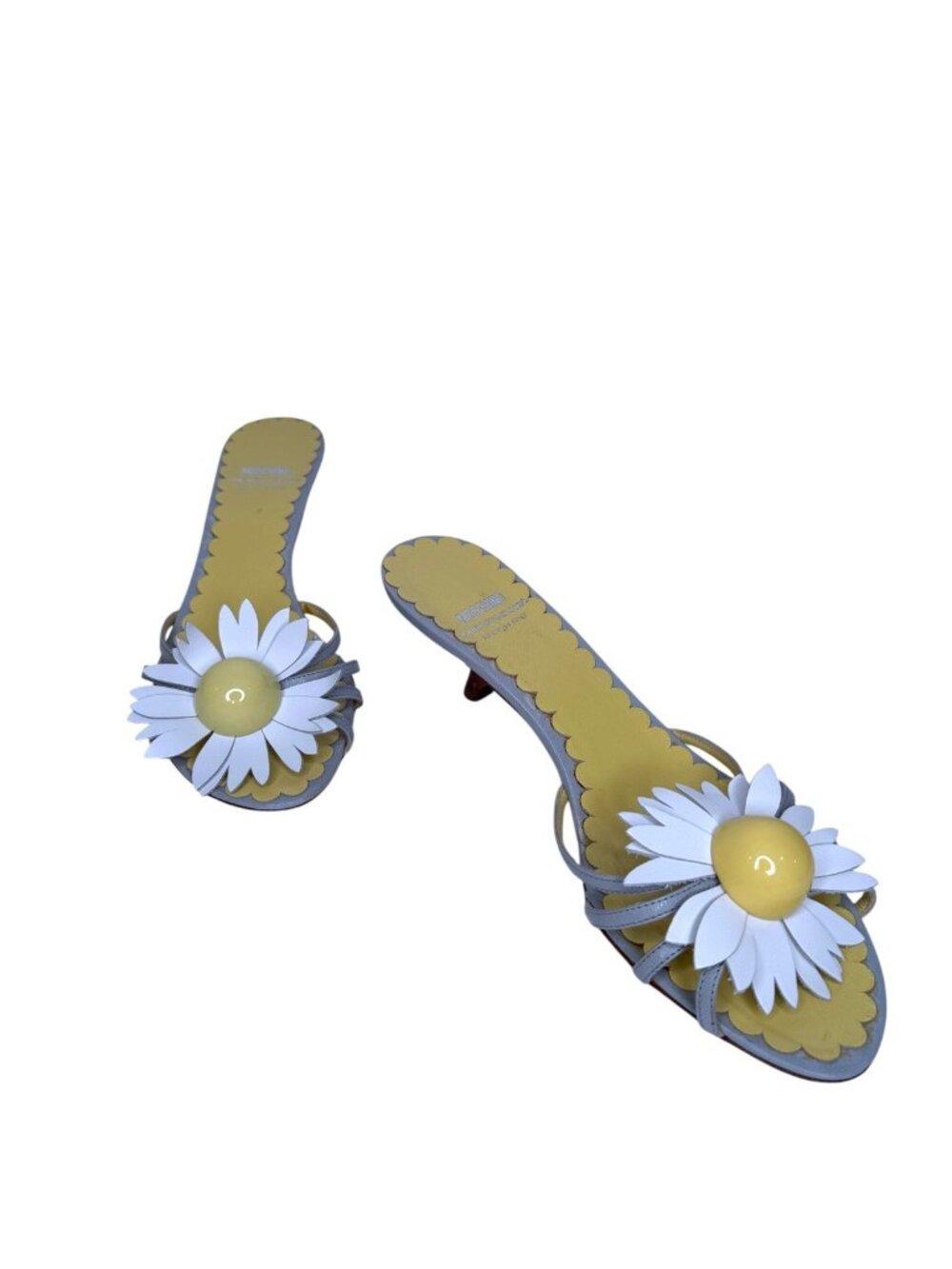 Moschino Cheap & Chic 37.5 Daisy Flower Kitten Heel Sandals - Picture 5 of 11